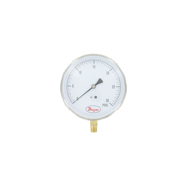4.5" Contractor gage, 0 to 60 psi, 1/4" NPT bottom connection
